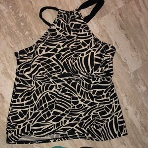 Black white tankini